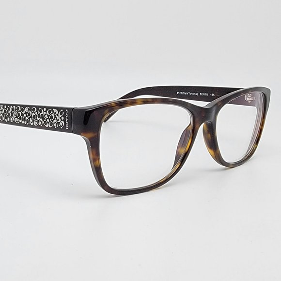 Coach HC6068 5120 Dark Tortoise Eyeglasses Frame w/ Case 52-16-135 - Picture 9 of 16